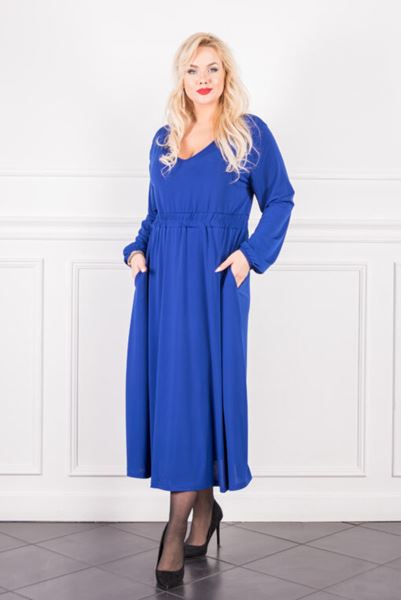 Picture of PLUS SIZE STRETCH DRESS WITH UNDER BUST CUT OFF